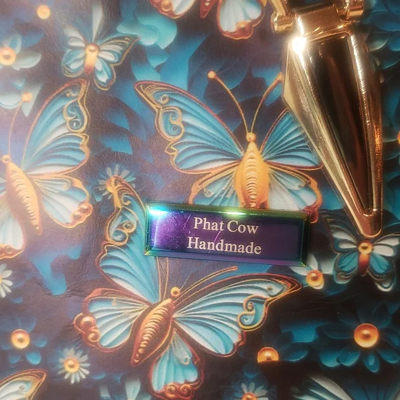 Colorful Butterfly Print Handbag - Picture 7 of 13